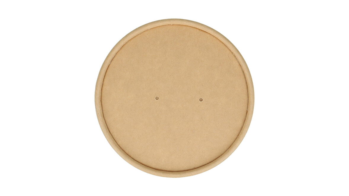 Stülpdeckel, Ø 115 mm, Karton/PLA, braun, VERIVE, A-Nr.: 11351 - 02