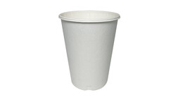 Coffee to go Becher, 300 ml, Ø 90 mm, 125 mm, Bagasse, weiß, FAIRPAC, A-Nr.: 13595 - 01