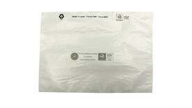Dokumentenschutztasche C5, Pergaminpapier/Kraftpapier 115 g/m², B 240 mm x L 172 mm, Innenmaß: B 228 mm x L 165 mm, transluzent, Querformat, mit Adhäsionsverschluss, Lasche separat, kunststofffrei, lose, A-Nr.: 13899 - 01