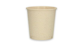 Mehrweg-Suppenbecher, 400 ml, Ø 95 mm, 99 mm, Verbundstoff aus Holzfasern/PP, natur, VERIVE, A-Nr.: 14923 - 01