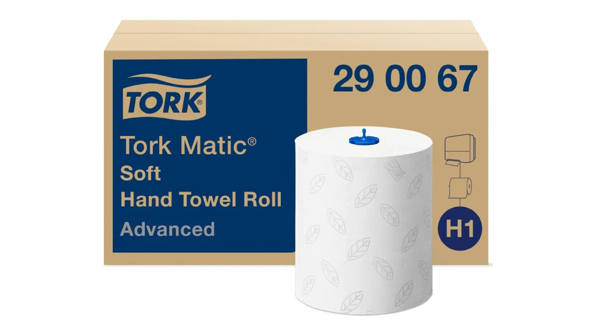 Rollenhandtuch Tork Matic®, H1, 2-lagig, weiß, Advanced, 6 Rollen/Karton, A-Nr.: 16182 - 01