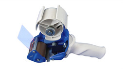 Handabroller MT 50 S für Selbstklebeband, Rollenbreite(n): 50 mm, Kern: 76 mm, max. Rollenaußen-Ø: 130 mm, mit Bremse und Sicherheitsmesser, A-Nr.: 73489 - 01
