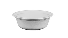 Menüschale to go, 500 ml, Bagasse, Ø 155 mm, 54 mm, weiß, VERIVE, A-Nr.: 16523 - 01
