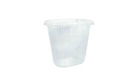 Feinkostbecher mit Deckel im Kombipack, 500 ml, 108 x 82 x 105 mm, PP, transparent, A-Nr.: 97130 - 01