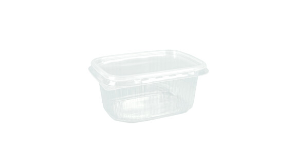 Feinkostbecher mit Deckel im Kombipack, 250 ml, 108 x 82 x 49 mm, PP, transparent, A-Nr.: 97129 - 01