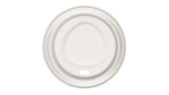 Deckel für Coffee to go, Bagasse, Ø 80 mm, weiß, A-Nr.: 10882 - 02