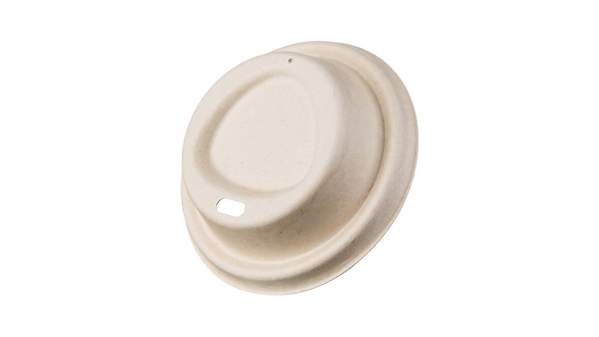 Deckel für Coffee to go, Bagasse, Ø 90 mm, naturfarben, A-Nr.: 14611 - 03