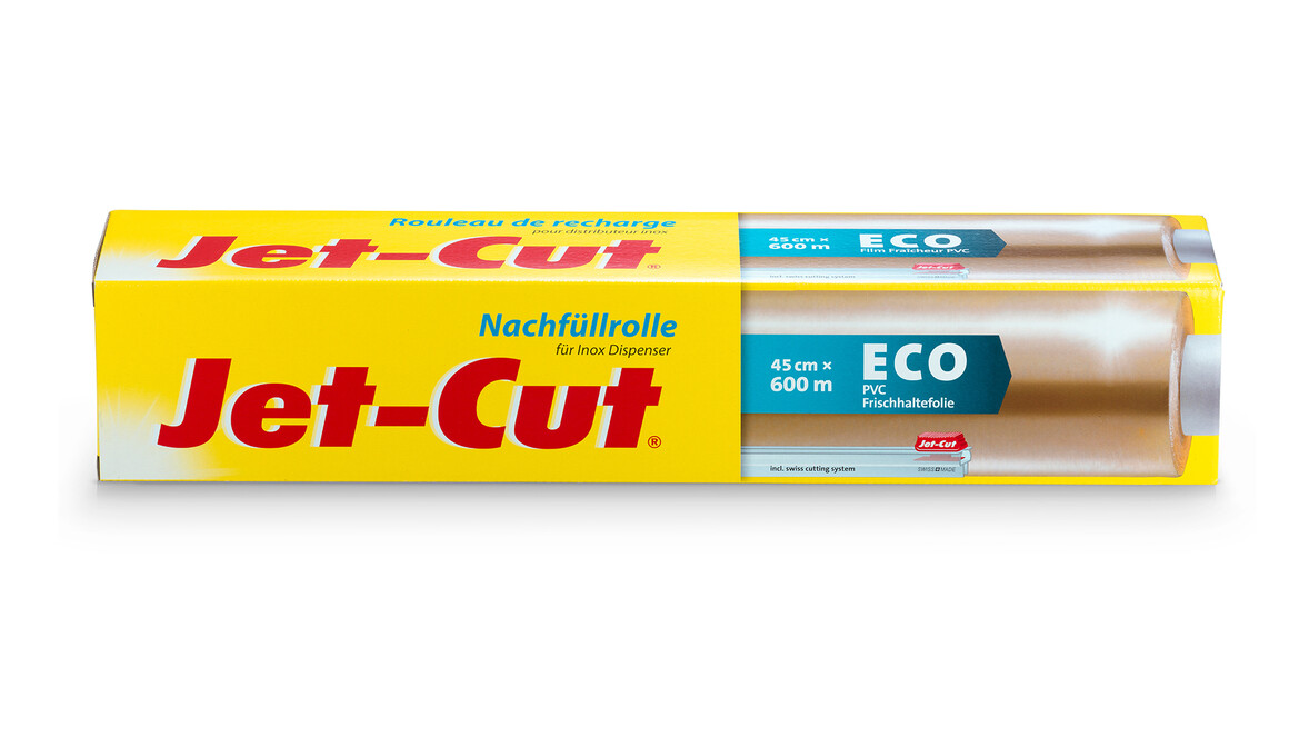 Frischhaltefolie Jet-Cut Refill ECO, PVC, 7 my, 450 mm Rollenbreite, 600 lfm, A-Nr.: 16711 - 01