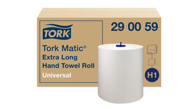 Rollenhandtuch Tork Matic® extra lange Rolle, H1, 1-lagig, weiß, Universal, 6 Rollen/Karton, A-Nr.: 15988 - 01