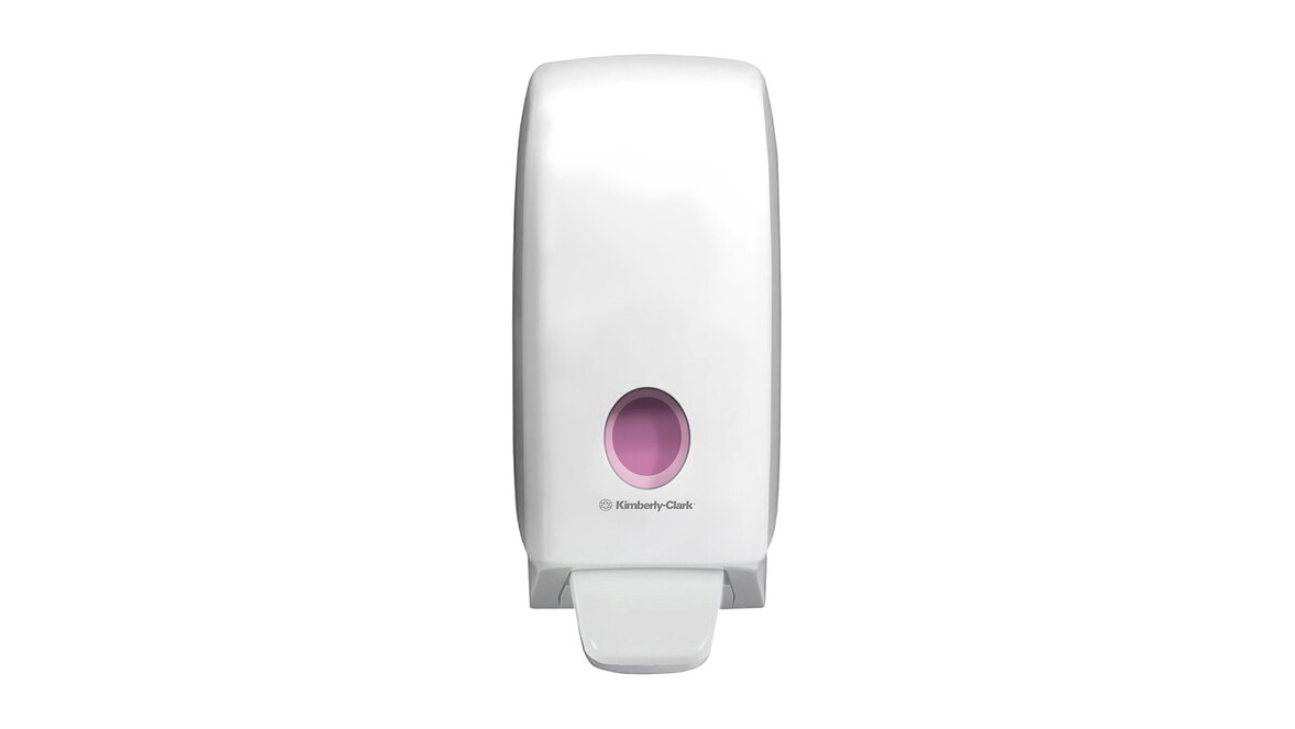 Seifenspender Scott® Control Aquarius™ 6948, L 23,5 cm x B 11,6 cm x H 11,4 cm, weiß, manuelle Entnahme, Verschlussart: Schlüssel und Druckknopf, A-Nr.: 18295 - 01