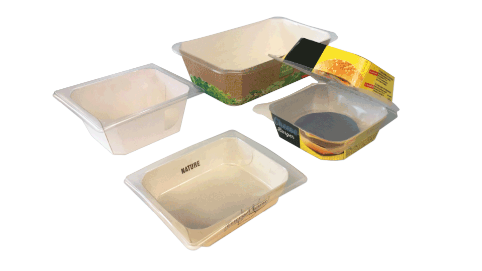 Meier Verpackungen, MAP-Kombi-Trays, Siegelschalen, Karton/Kunststoff