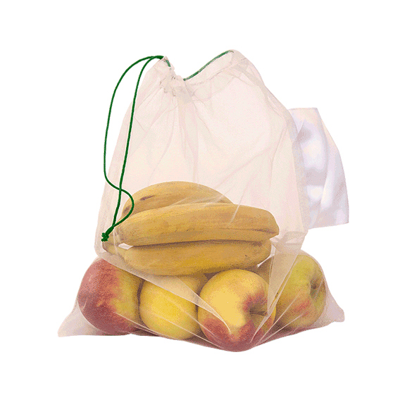 Meier Verpackungen - Netzbeutel, wiederverwendbar, waschbar, Obstbeutel, Gemüsebeutel, Netztragetaschen, Netz-Tragetaschen