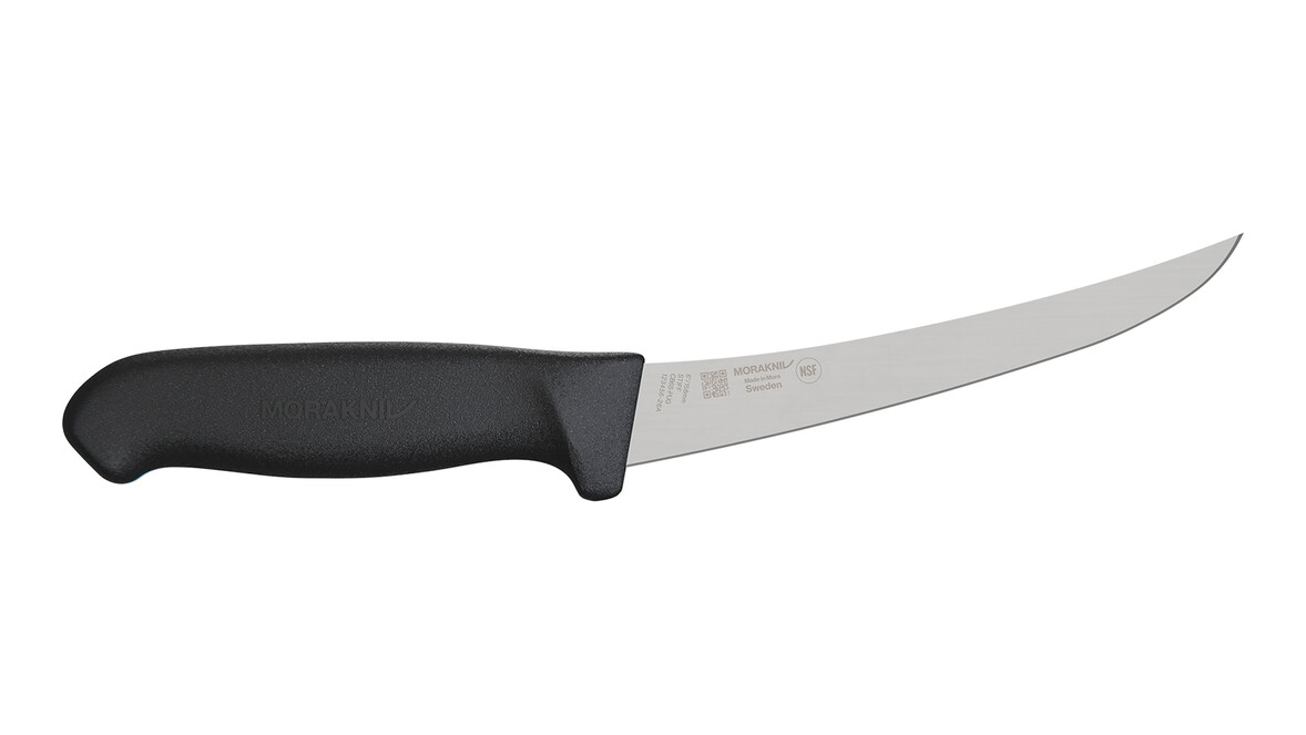 Ausbeinmesser MORAKNIV CB6F-PUG, 158 mm Klingenlänge, schwarz, gebogen, flexibel, A-Nr.: 19619 - 01
