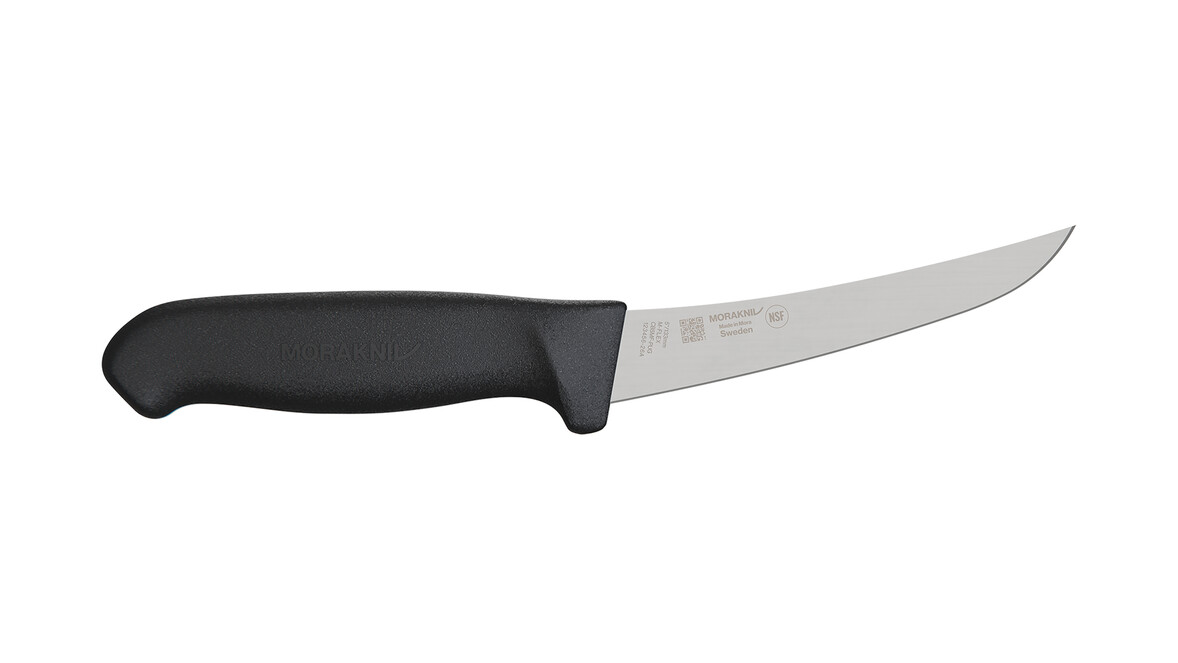 Ausbeinmesser MORAKNIV CB5MF-PUG, 133 mm Klingenlänge, schwarz, gebogen, semi-flexibel, A-Nr.: 19629 - 01