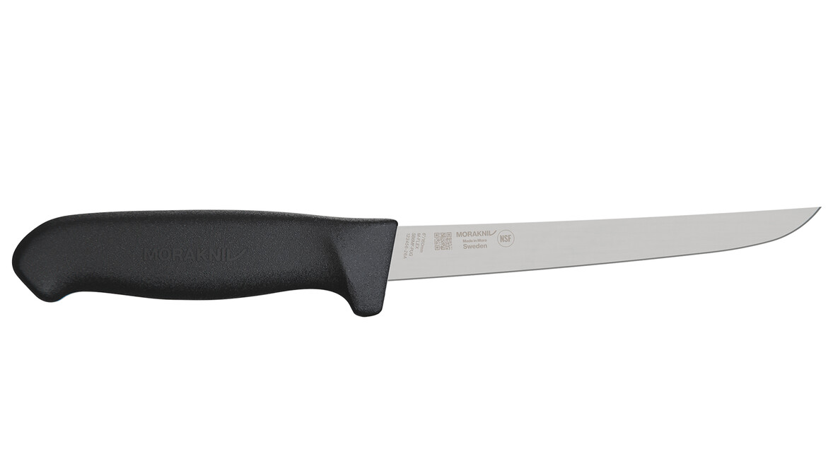 Ausbeinmesser MORAKNIV SB6MF-PUG, 160 mm Klingenlänge, schwarz, gerade, semi-flexibel, A-Nr.: 19993 - 01