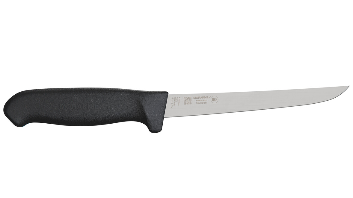 Ausbeinmesser MORAKNIV SB6F-PUG, 160 mm Klingenlänge, schwarz, gerade, flexibel, A-Nr.: 19996 - 01