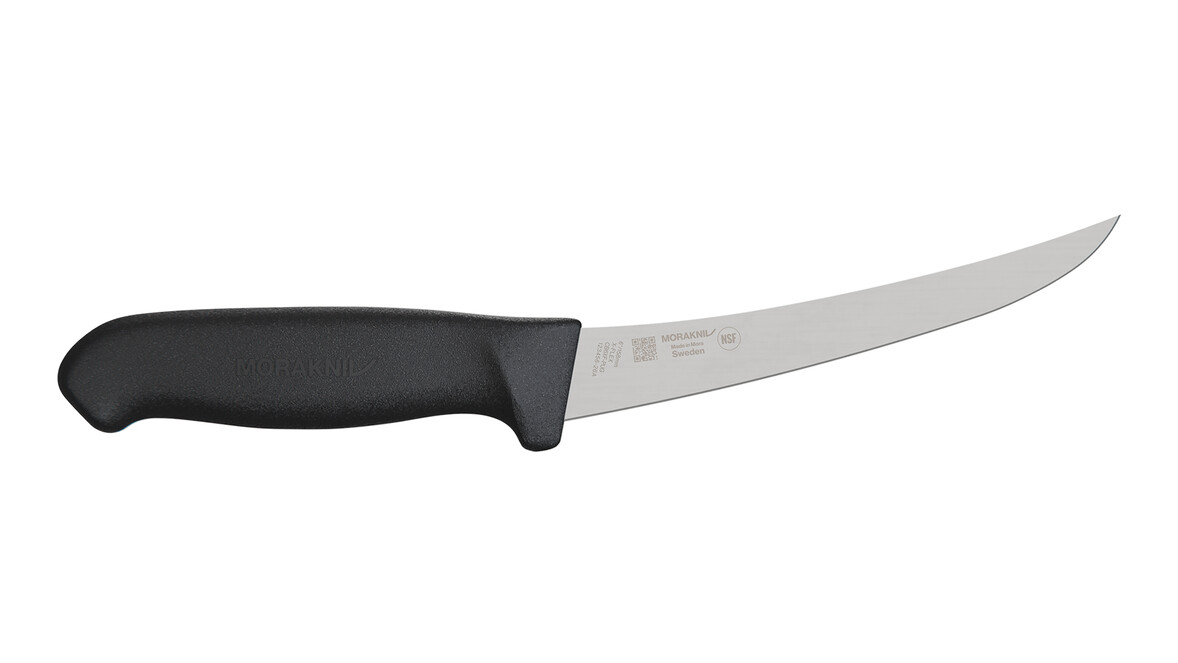 Ausbeinmesser MORAKNIV CB6XF-PUG, 158 mm Klingenlänge, schwarz, gebogen, sehr flexibel, A-Nr.: 20031 - 01