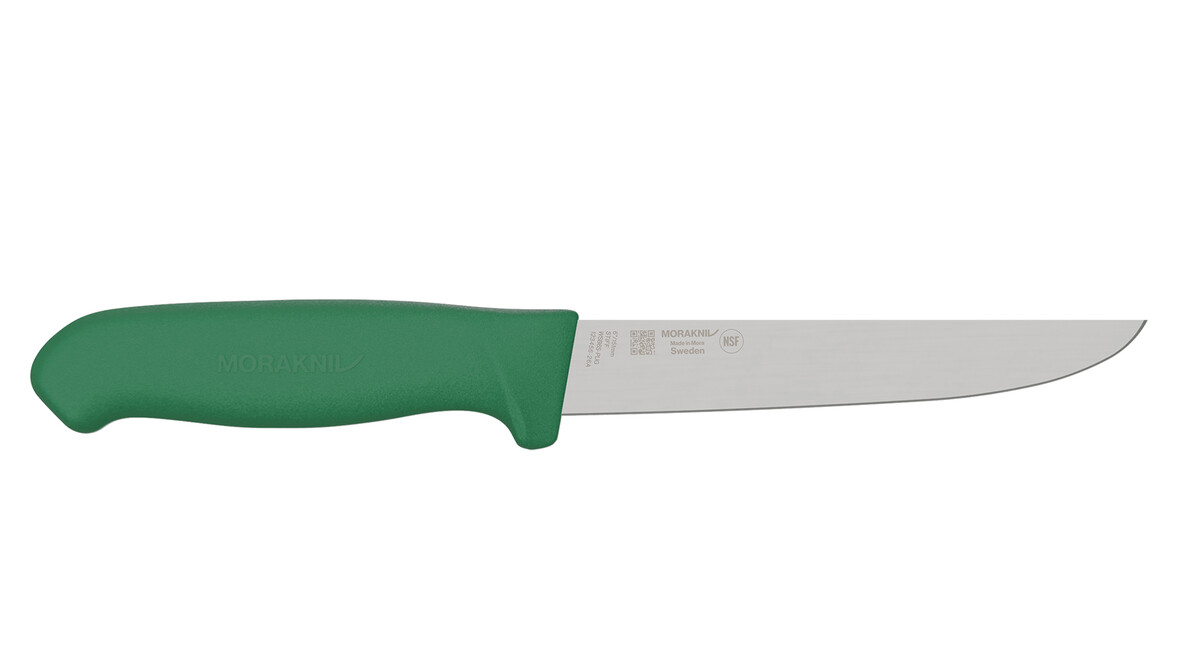 Ausbeinmesser breit MORAKNIV WSB6S-PUG, 151 mm Klingenlänge, grün, gerade, steif, A-Nr.: 20009 - 01
