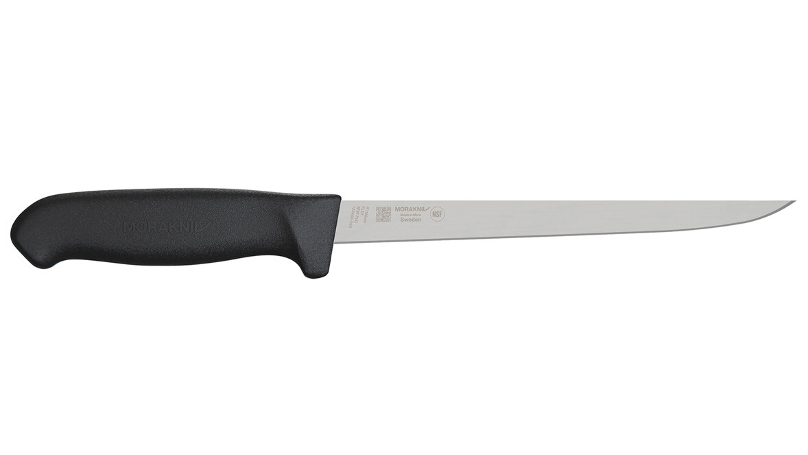Filetiermesser MORAKNIV SF8F-PUG, 196 mm Klingenlänge, schwarz, gerade, flexibel, A-Nr.: 20029 - 01