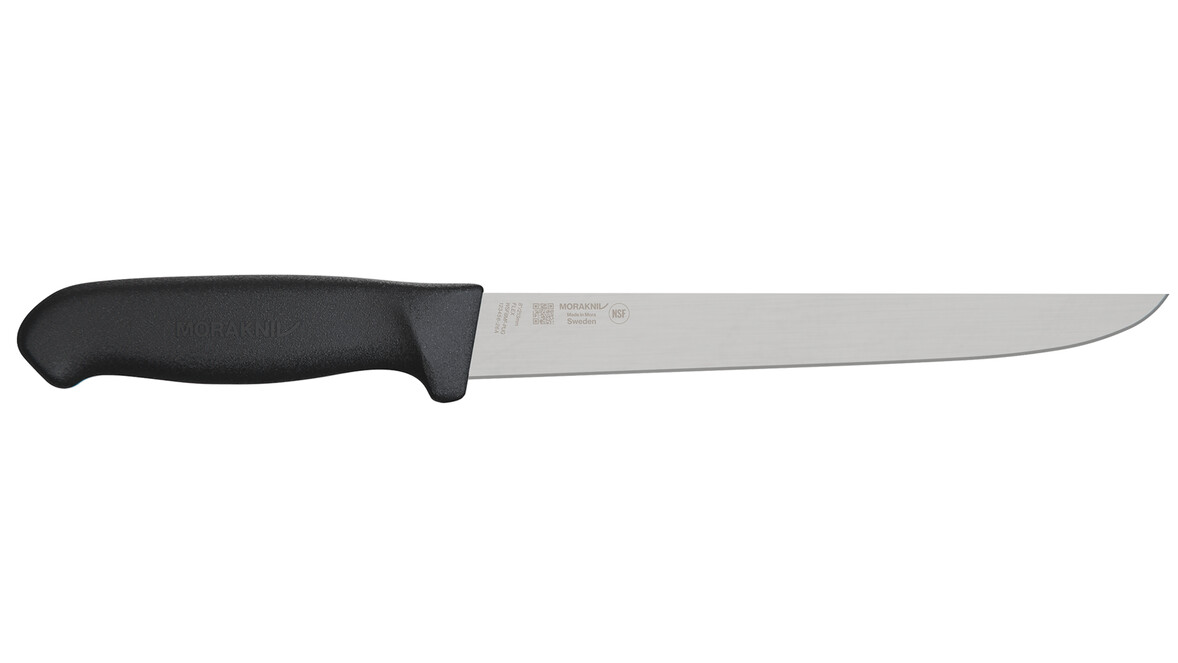 Filetiermesser breit MORAKNIV WSF8MF-PUG, 213 mm Klingenlänge, schwarz, gerade, semi-flexibel, A-Nr.: 20030 - 01
