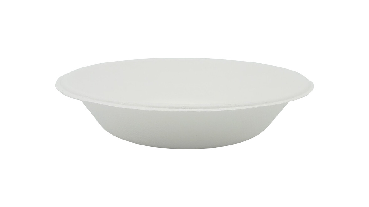 Menüschale to go, 460 ml, Ø 160 mm, 36 mm, Bagasse, weiß, A-Nr.: 95085 - 01