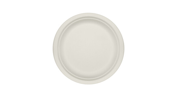 Einwegteller, Bagasse, Ø 180 mm, 18 mm, weiß, A-Nr.: 95091 - 01