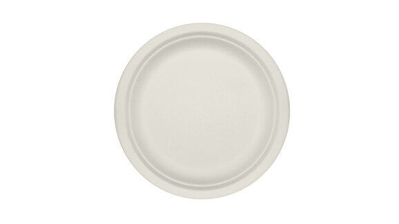 Einwegteller, Bagasse, Ø 220 mm, 19 mm, weiß, A-Nr.: 95092 - 01