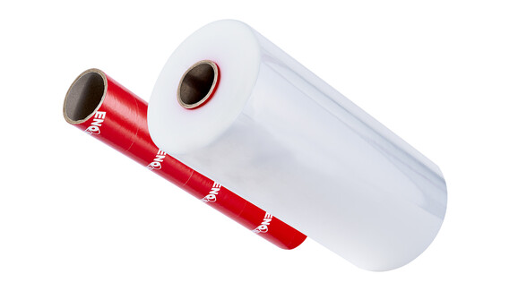 Maschinenstretchfolie ENO®xtrem EXS, 450 mm, 14 my, 2.940 lfm, transparent, innen haftend, außen glatt, A-Nr.: 15225 Maschinenstretchfolie ENO®xtrem EXS, 450 mm, 14 my, 2.940 lfm, transparent, innen haftend, außen glatt, A-Nr.: 15225 - 01
